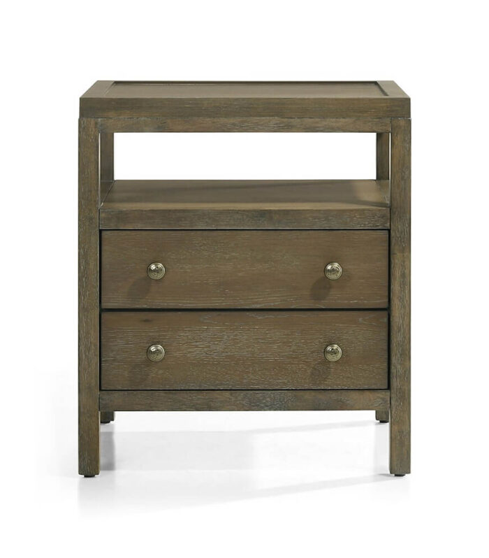 Winston Two Drawer Nightstand Clean Fronts