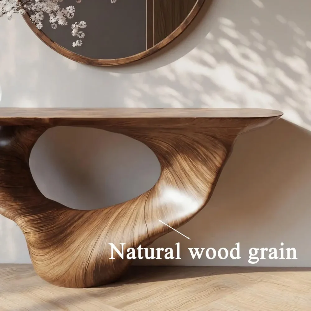 Unique Handmade Console Table Solid Wood Narrow Entryway Table for Living Room or Wedding Decor - Image 4